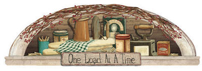 1-151.jpg "One Load At A Time" Laundry Sign Arch Art Accent Wallpaper Mural MP4938M - Image 1