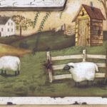 York Country Bath Arch Primative Wallpaper Accent  Mural CN1162M - Image 2