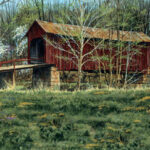 Old Covered Bridge Wallpaper Mural by York RA0209M 9' H x 15' W