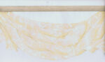 Beige & Cream Pattern Swag Fabric on Rod Die-Cut Wallpaper Border  SY1325B