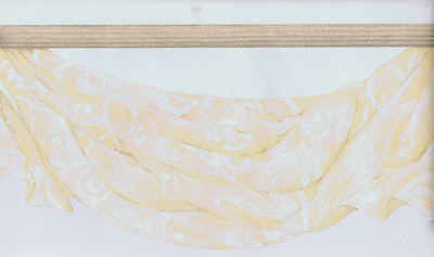 1-224.jpg Beige & Cream Pattern Swag Fabric on Rod Die-Cut Wallpaper Border SY1325B - Image 1