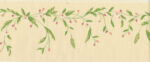Pink Blooms and Blossoms on a Green Vine Wallpaper Border  EY4457B
