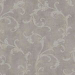 York Penelope Powdered Purple & Silver Scroll Wallpaper 255903