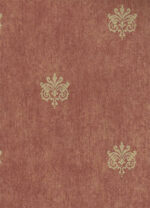 Scattered Gold Medallions on Mottled Rust Background Wallpaper 31267S