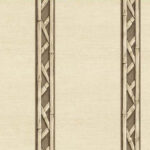 Bamboo Look Stripe Wallpaper - Brown  8064230