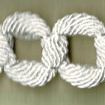 5 Yards 1" White Block Chain Trim 45549