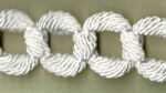 5 Yards 1" White Block Chain Trim 45549