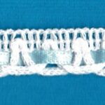 5 Yards 3/8" Baby Blue, White Woven Ribbon Gimp Trim 46553