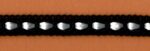 5 Yards 3/8" Black with White Woven Trim 47552