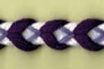 5 Yards 7/16" Purple, Lavender, White Braided Chevron Trim 27636P