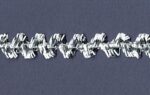 5 Yards 3/8" Shiny Silver Ric Rac - Very Light Trim 15826