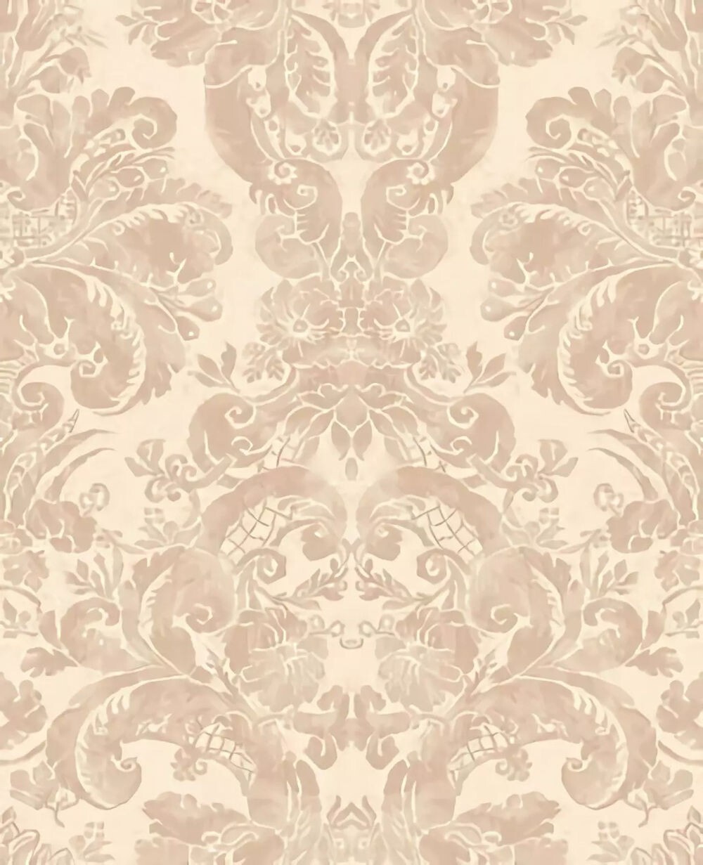 57-1038.jpg Tapestry Look Damask Wallpaper - Gold, Dusty Rose - Wallquest - TS70601 - Image 1