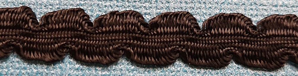 57-104.jpg 5 Yards 3/8" Black Rounded Ric Rac Look Trim 13956 - Image 1