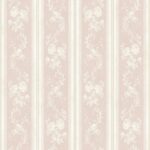 Light Pink Floral Stripe - Wallquest - French Cameo - FL90505