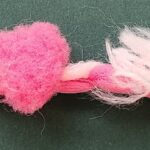 5 Yards 3/4" Strawberry Pink Pom Pom with White String Drops Fringe Trim 47611