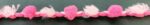 5 Yards 3/4" Strawberry Pink Pom Pom with White String Drops Fringe Trim 47611 - Image 2