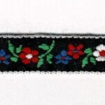 5 Yards 1/2" Black, Red, Blue, Green, White Jacquard Trim 86046-11