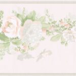 Soft Florals with Butterflies Border - York - WB0268B