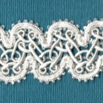 5 Yards 1 3/16" White Fancy Wedding Trim 45736