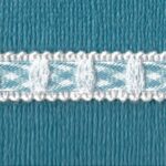 5 Yards 7/16" Wedgewood Blue, White Woven Gingham Ribbon Gimp Trim 46643