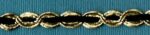 5 Yards 3/8" Gold Serpentine Chain with Black Cord in the Middle Trim 46939