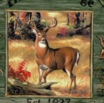 Double Dyecut Ducks, Deer, Dog Border - Chesapeake - LL50091B