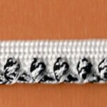 5 Yards 3/8" Black, White Small Tight Loops with Lip Trim 26680