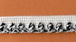 5 Yards 3/8" Black, White Small Tight Loops with Lip Trim 26680