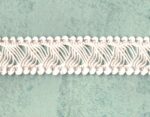 5 Yards 1/2" Off- White Crisscross Lace Trim 12715 - Image 2