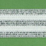 5 Yards 1" 3 Silver Stripes on White Ribbon Trim 47573