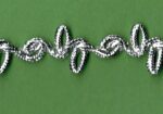 5 Yards 5/8" Silver Alternating Loops Trim 46310