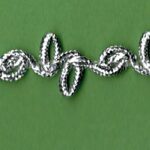 5 Yards 5/8" Silver Alternating Loops Trim 46310