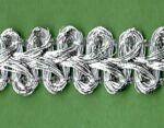 5 Yards 1/2" Silver Double Loops Trim 45530