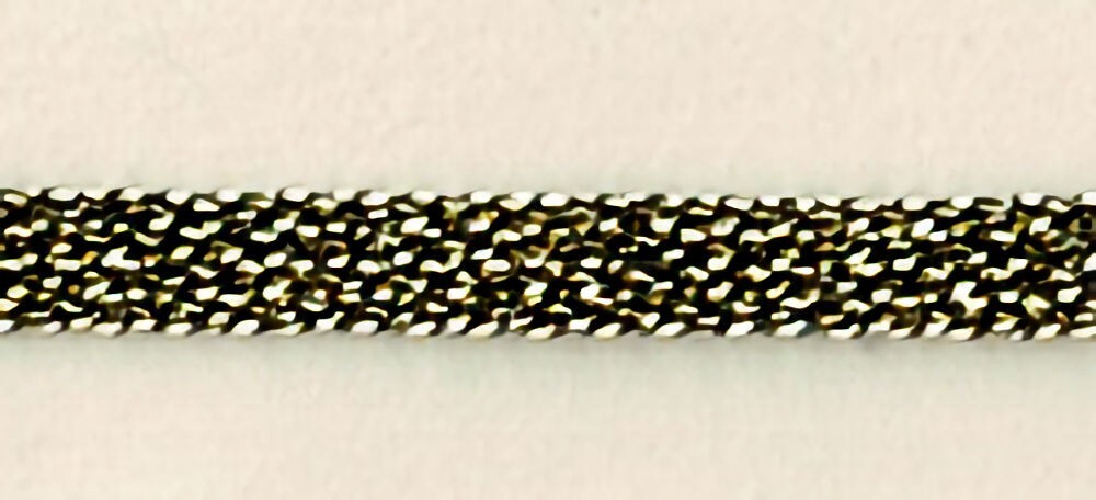 57-1305.jpg 5 Yards 1/8" Gold, Black - Straight, Flat Trim 26239 - Image 1