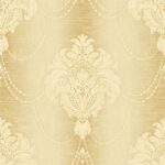 Ombre Stripe Damask in Gold Document by Wallquest DM20405