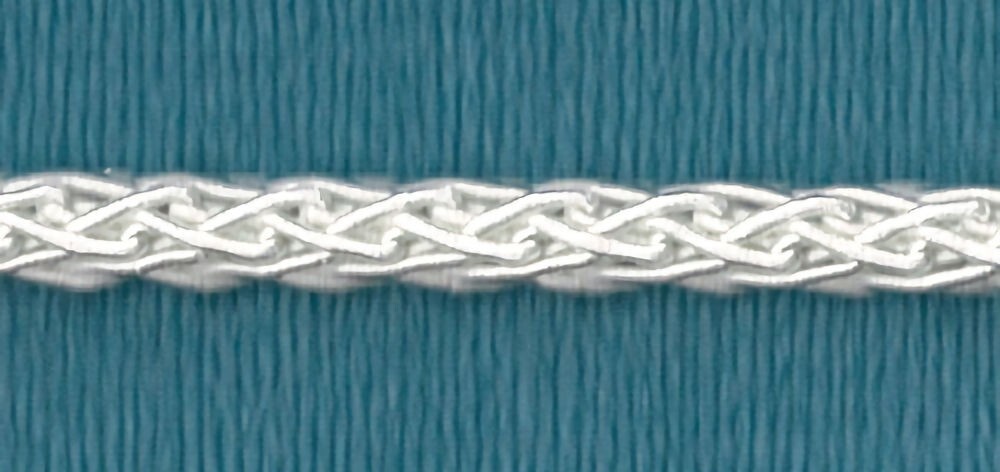 57-1331.jpg 5 Yards 1/4", 6.85mm White Round Braided Cord Trim 10480 - Image 1