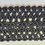 5 Yards 1 3/8" Black Double Twisted Loops Trim 1643