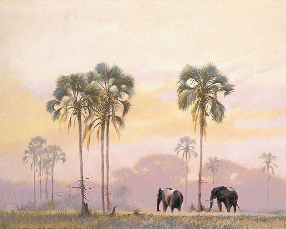 57-1381.jpg Elephant Walk Mural - 6' x 9' - Parkview - Brewster - 252-72010 - Image 1