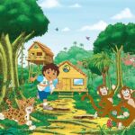 Go Diego Go House and Treehouse Wall Mural - Brewster - 147-71174