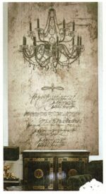 Chandelier Mural with Script - Wallquest - LB31706M - Image 4