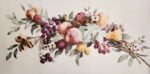 Fruit Bough Accents - 5 Left and 5 Right Panels - Carey Lind - On White - AC2896