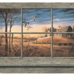 Rustic Window Duck Lodge Accent Wall Mural York Wallcoverings WD4302M