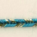 5 Yards 1/8" Turquoise, Gold Small Double Trim 25812