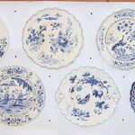 Porcelain Menagerie Plate Stickers Set - 9" Plates - Blue - 5510080