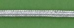 5 Yards 1/8" Matte Silver Semi-flat Cord Trim 24101