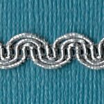 5 Yards 5/16" Matte Silver Rounded Ric Rac Look Trim 45189