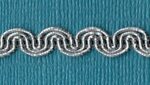 5 Yards 5/16" Matte Silver Rounded Ric Rac Look Trim 45189