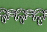 5 Yards 5/8" Silver 3 Loops Trim 11024