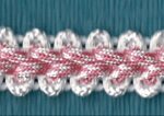 5 Yards 1/2" Flamingo Pink, White Classic Gimp Trim 46674P