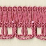 5 Yards 3/4" Flamingo Pink Loop and String Trim 47577